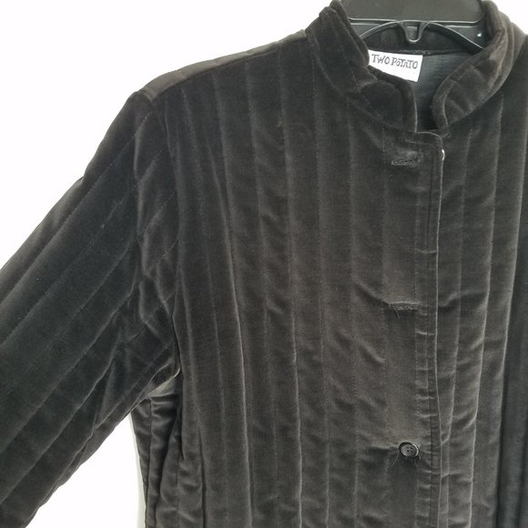 Vintage | Two Potato Black Velvet Quilted Jacket - Picture 6 of 16